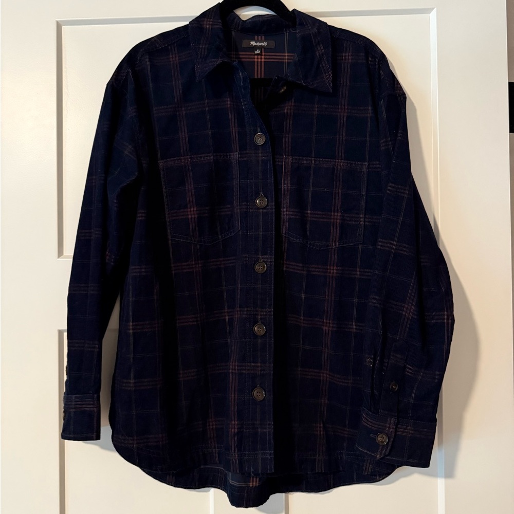 Corduroy Plaid Madewell Top